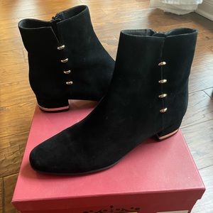 Vaneli Black Suede Booties - Size 10 - Worn only once!